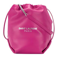SAINT LAURENT Leather Crossbody Bag Shoulder Bag Women's Rose Red