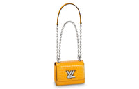 LOUIS VUITTON Twist Crocodile Leather Shoulder Bag Crossbody Bag Mini Women's Yellow