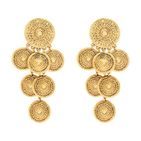 SAINT LAURENT Brass Metal Earrings Women's Gold