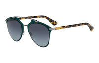 DIOR Metal Irregular Shape Sunglasses Women's Green