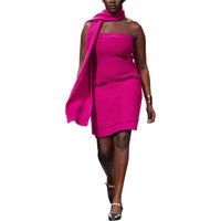 CHANEL Sleeveless Dress Women's Peach Pink