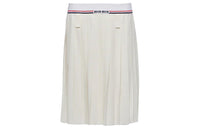 MIU MIU Logo Waistband Pleated Skirt