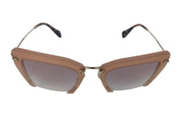 MIU MIU Acetate Irregular Shape Sunglasses Women's Silver
