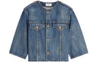 CELINE FW22 Cropped Coat Women's Blue