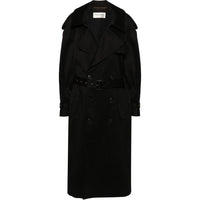 SAINT LAURENT Double Breasted Belted Coat