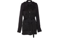 SAINT LAURENT Buttoned Belted Dress