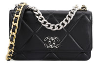 CHANEL 19Bag Sheepskin Crossbody Bag Regular Women's Black