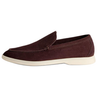 Loro Piana Summer Walk Loafers Men's Red Brown