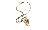 CHANEL Necklaces Women's Black/Gold