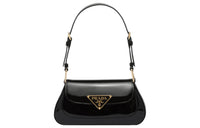 PRADA Patent Leather Shoulder Bag Regular Women's Black