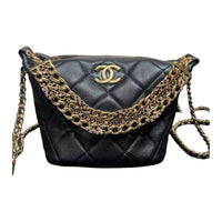 CHANEL Diamond Pattern Lambskin Shoulder Bag, Crossbody Bag Women's Black