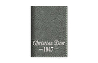 DIOR Grained Calfskin Card Holder Card Holder Men's Gray