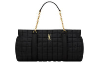SAINT LAURENT Fabric Handbag Regular Women's Black
