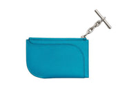 HERMES Evercolor Calfskin Card Holder Women's 0F Bleu Frida Frida Blue
