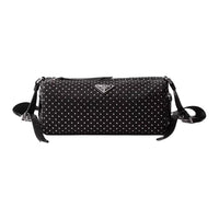 PRADA Recycled Nylon Shoulder Bag Medium Size Women's Black