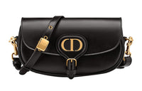 DIOR Bobby Smooth Cow Leather Crescent Bag, Handbag, Shoulder Bag, Crossbody Bag Regular Women's Black