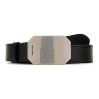 MIU MIU Calfskin Leather Belts Women's Brown -