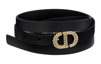 DIOR Leather Belts Women's Black