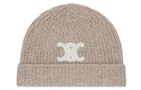 CELINE Cashmere Embroidered Triomphe Beanie