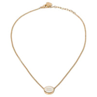 MIU MIU Metal Enamel Necklaces Women's Gold