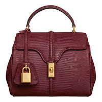CELINE Lizard Skin Shoulder Bag Crossbody Bag Handbag Mini Women's Light Burgundy