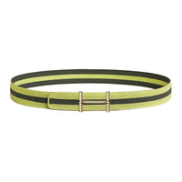 HERMES Palladium-Plated Belt Men's Green Width: 3.2CM