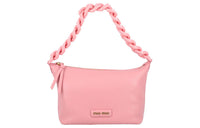 MIU MIU Leather Shoulder Bag Clutch Women's Pink