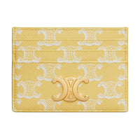 CELINE Triomphe Canvas Card Holder Women's Bright Yellow