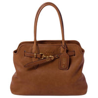 MIU MIU Aventure Nappa Leather Bag Women's Brown