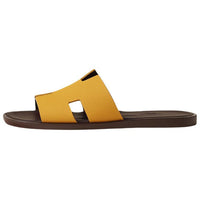 HERMES Izmir Stylish Sandals Men's Yellow Brown