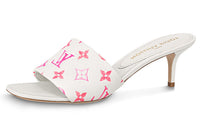 LOUIS VUITTON Slide Slippers Women's Pink White