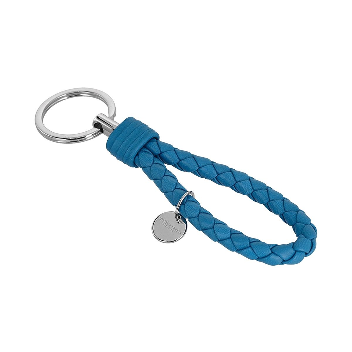 Bottega Veneta Intrecciato Logo Keyring 'Blue' 113539V3UN14418
