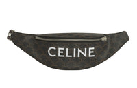 CELINE Triomphe Coated Artificial Leather With Polyester Fanny Pack Men's Black