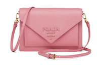 PRADA Leather Envelope Bag Crossbody Bag Shoulder Bag Women's Pink