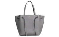 CELINE Cow Leather Tote Bag Shopping Bag Shoulder Bag Handbag Small Size Women's Gray