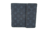 LOUIS VUITTON Canvas Wallet Mini Unisex Blue