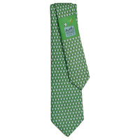 HERMES Mulberry Silk Ties Men's Vivid Green