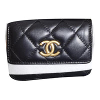 CHANEL Sheepskin Fanny Pack Women's Black