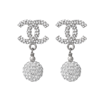 CHANEL Earrings Women's Silver