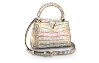 LOUIS VUITTON Capucines Soft Glow Crocodile Leather Capusin Shoulder Crossbody Handbag Mini Women's Gold/White