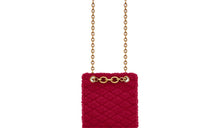 SAINT LAURENT LE MAILLON Wool Bonded Leather Shoulder Bag Crossbody Bag Women's Fuchsia