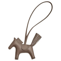 HERMES Lambskin Pendants Unisex Elephant Gray