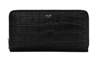 CELINE Calfskin Clutches Wallets Large Size Men's Black