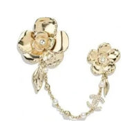 CHANEL Pearl Brooches Women's Gold