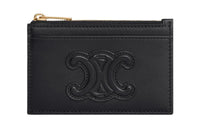 CELINE Shiny Calfskin Card Holder Women's Black