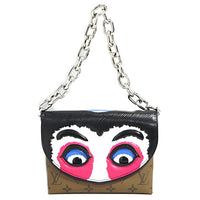 LOUIS VUITTON X Kansai Yamamoto Pochette Monogram Reverse Epi Kabuki Masks Fuchsia