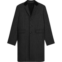 CELINE Chesterfield Coat In Striped Wool