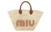 MIU MIU Leather Handbag Unisex Yellow