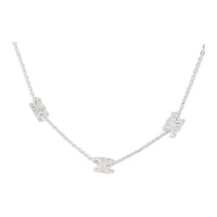 CELINE Triomphe Mini Triomphe Necklace In Brass With Rhodium Finish