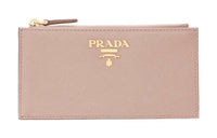 PRADA Leather Business Card Holder Card Case Women's Pink
